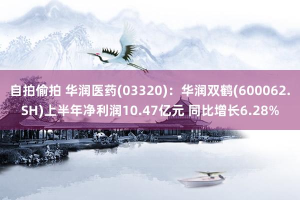 自拍偷拍 华润医药(03320)：华润双鹤(600062.SH)上半年净利润10.47亿元 同比增长6.28%