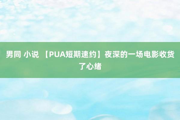 男同 小说 【PUA短期速约】夜深的一场电影收货了心绪