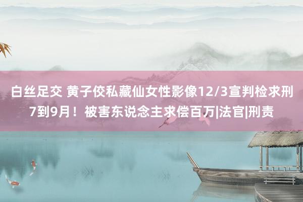 白丝足交 黄子佼私藏仙女性影像12/3宣判　检求刑7到9月！被害东说念主求偿百万|法官|刑责